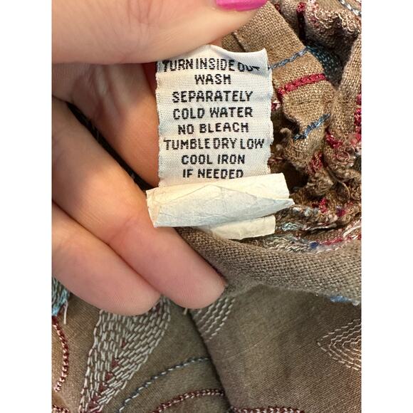 Russ Berens vintage brown embroidered tank top size Small - Picture 5 of 9